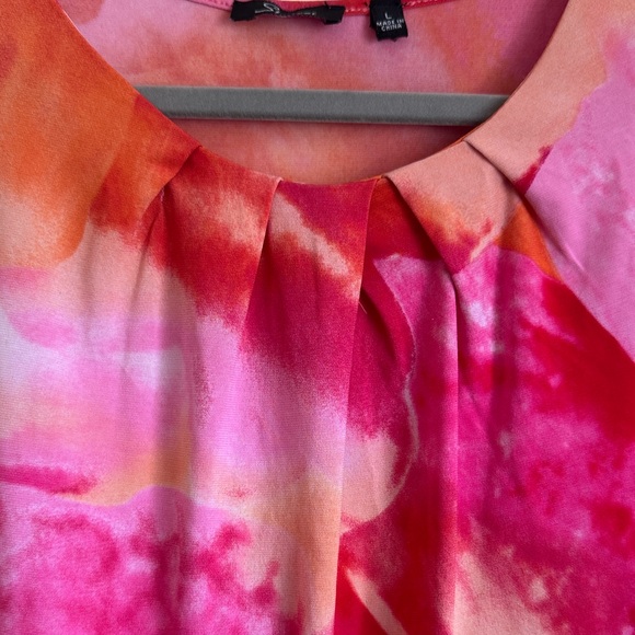 Strazzi Pink and Red Women's Blouse Size Large - Picture 4 of 8